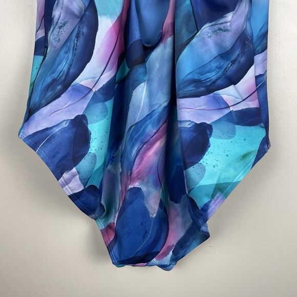 Athleta Swimsuit Womens XL One Piece Malibu Low Back Racerback Beach Swim - Picture 5 of 9